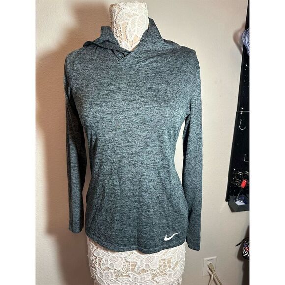 Nike Tops - Nike Women's Gray Dri-Fit Full Zip Hoodie Size S Space Dye Activewear